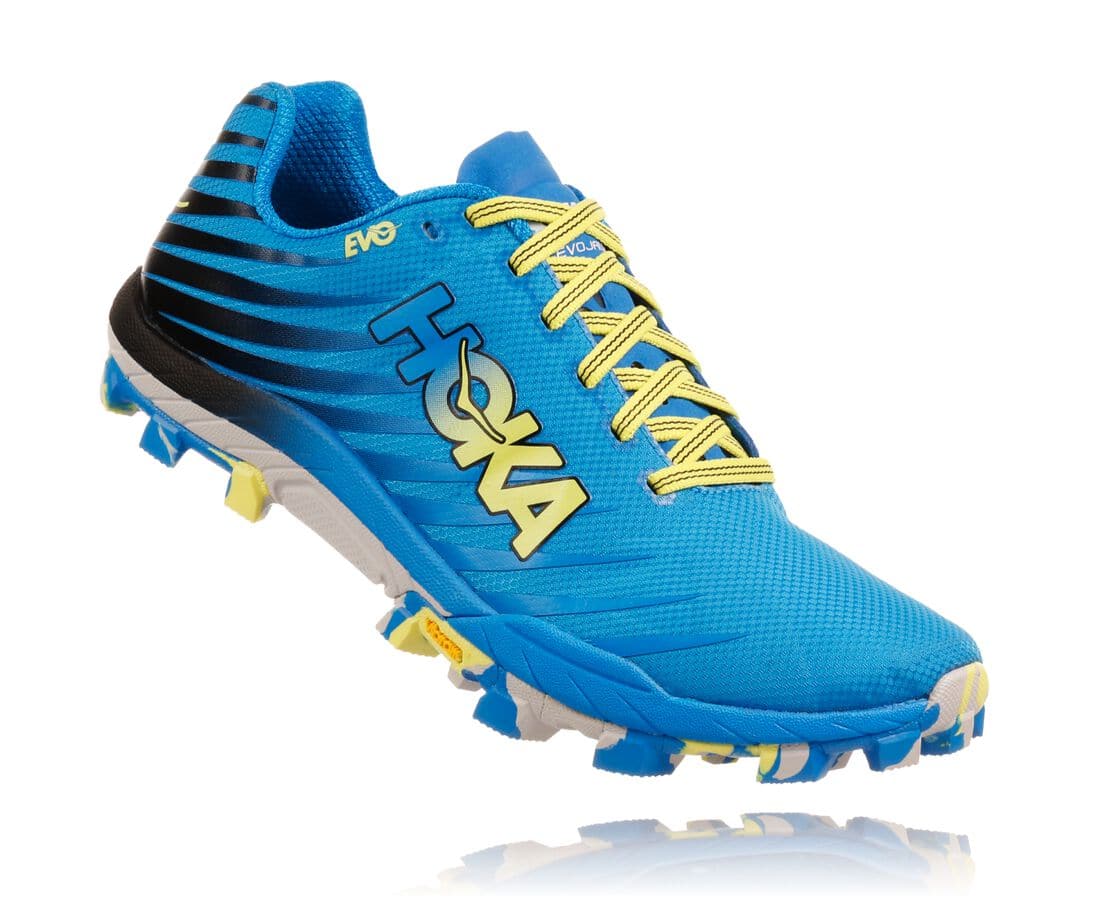 Pantofi Alergare Trail Hoka One One Evo Jawz Barbati - Albastri | Romania PTAH84352